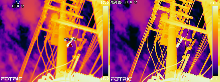 Kamera termowizyjna Fotric - funkcja IREdge automatyczne wyostrzanie konturów obiektów