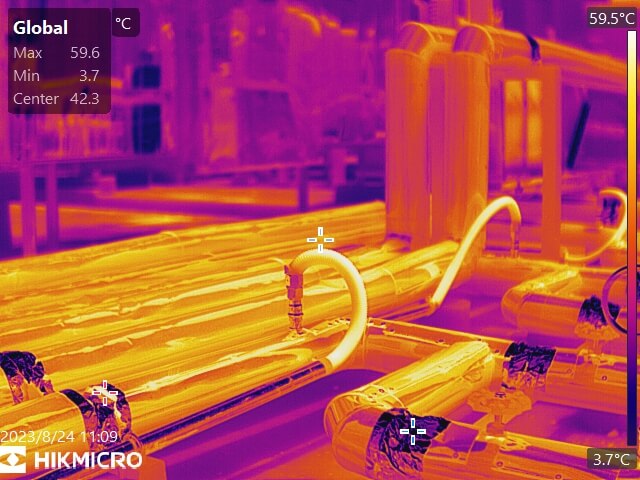 Kamera termowizyjna Hikmicro M60 to profesjonalna kamera o wysokiej rozdzielczości do termowizji w budownictwie, instalacjach wodnych i elektrycznych.