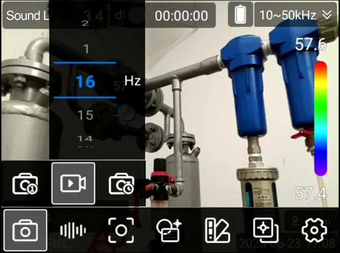 Kamera soniczna Fotric H4 mini do akustycznej detekcji przecieków, wycieków i nieszczelności