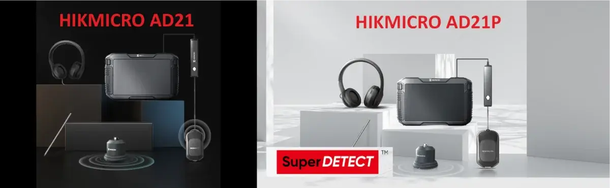 Geofon Hikmicro AD21 AD21P, lokalizacja poszukiwanie wycieków z instalacji ciśnieniowych wody i CO